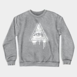 Eye of Providence Spraypaint Stencil Crewneck Sweatshirt